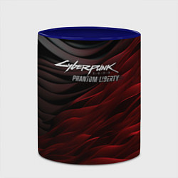 Кружка 3D Cyberpunk 2077 phantom liberty black red, цвет: 3D-белый + синий — фото 2