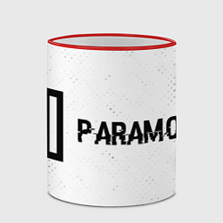 Кружка 3D Paramore glitch на светлом фоне: надпись и символ, цвет: 3D-красный кант — фото 2