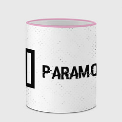 Кружка 3D Paramore glitch на светлом фоне: надпись и символ, цвет: 3D-розовый кант — фото 2