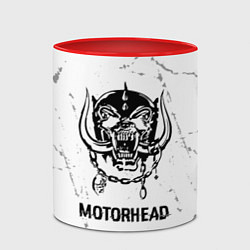 Кружка 3D Motorhead glitch на светлом фоне, цвет: 3D-белый + красный — фото 2