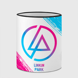 Кружка 3D Linkin Park neon gradient style, цвет: 3D-черный кант — фото 2