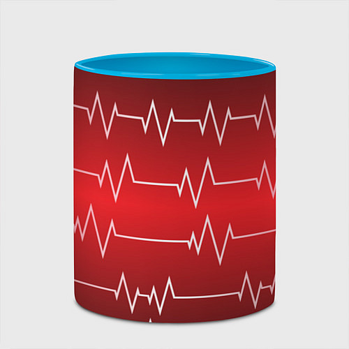 Кружка цветная Pulse / 3D-Белый + небесно-голубой – фото 2