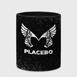 Кружка 3D Placebo с потертостями на темном фоне, цвет: 3D-белый + черный — фото 2