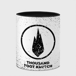 Кружка 3D Thousand Foot Krutch с потертостями на светлом фон, цвет: 3D-белый + черный — фото 2