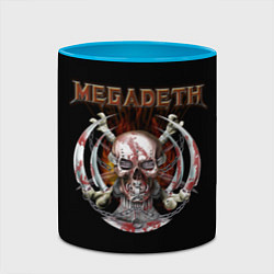 Кружка 3D Megadeth - боевой череп, цвет: 3D-белый + небесно-голубой — фото 2