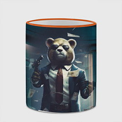 Кружка 3D Payday 3 bear, цвет: 3D-оранжевый кант — фото 2