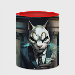 Кружка 3D Payday cat, цвет: 3D-белый + красный — фото 2