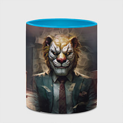 Кружка 3D Payday 3 lion, цвет: 3D-белый + небесно-голубой — фото 2