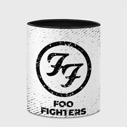 Кружка 3D Foo Fighters с потертостями на светлом фоне, цвет: 3D-белый + черный — фото 2