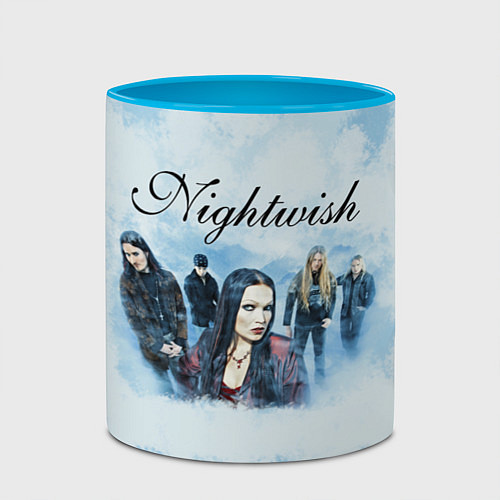 Кружка цветная Nightwish band / 3D-Белый + небесно-голубой – фото 2