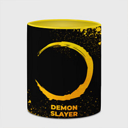 Кружка 3D Demon Slayer - gold gradient, цвет: 3D-белый + желтый — фото 2