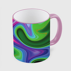 Кружка 3D Color abstraction, цвет: 3D-розовый кант