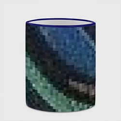 Кружка 3D Пиксельный узор, цвет: 3D-синий кант — фото 2