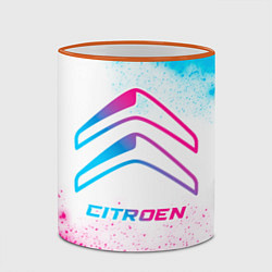 Кружка 3D Citroen neon gradient style, цвет: 3D-оранжевый кант — фото 2