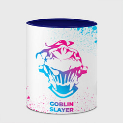 Кружка 3D Goblin Slayer neon gradient style, цвет: 3D-белый + синий — фото 2