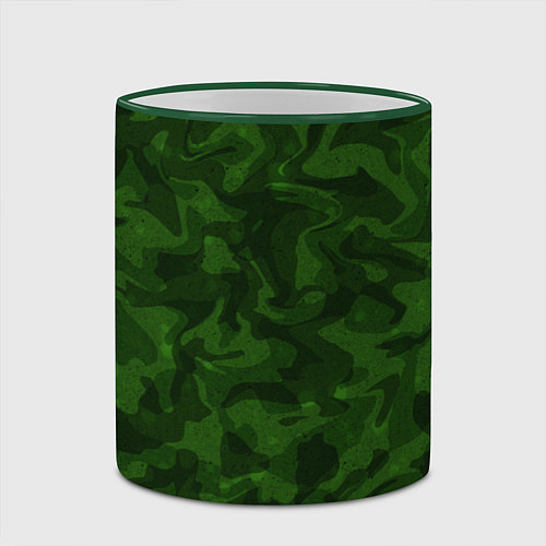 Кружка цветная Хаки камуфляж / 3D-Зеленый кант – фото 2