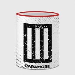 Кружка 3D Paramore с потертостями на светлом фоне, цвет: 3D-красный кант — фото 2