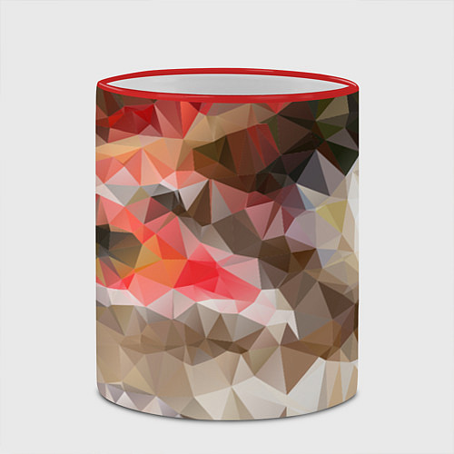 Кружка цветная Pattern style / 3D-Красный кант – фото 2