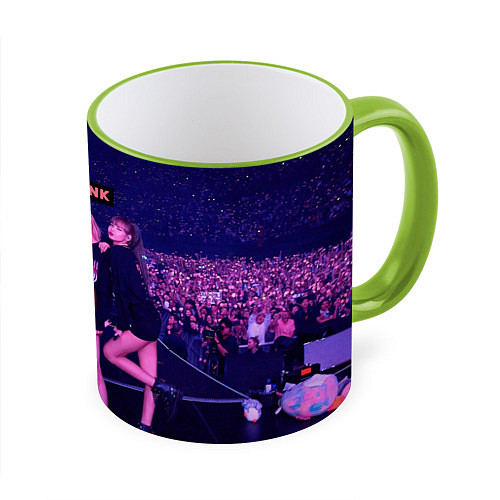 Кружка цветная Blackpink concert / 3D-Светло-зеленый кант – фото 1