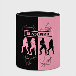Кружка 3D Blackpink силуэт девушек, цвет: 3D-белый + черный — фото 2