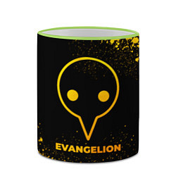 Кружка 3D Evangelion - gold gradient, цвет: 3D-светло-зеленый кант — фото 2