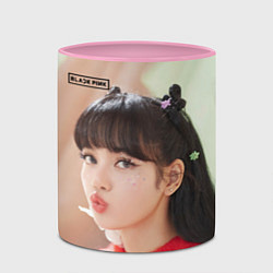 Кружка 3D Blackpink Lisa, цвет: 3D-белый + розовый — фото 2