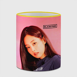 Кружка 3D Jennie Blackpink kpop, цвет: 3D-желтый кант — фото 2