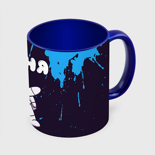 Кружка цветная Даня космонавт даб / 3D-Белый + синий – фото 1