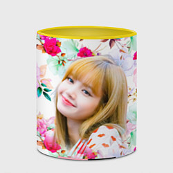 Кружка 3D Blackpink Lisa, цвет: 3D-белый + желтый — фото 2