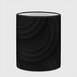 Кружка 3D Объемный паттерн c кругами, цвет: 3D-черный кант — фото 2