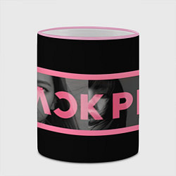 Кружка 3D Логотип Blackpink с фото участниц, цвет: 3D-розовый кант — фото 2