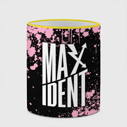 Кружка 3D Stray kids - pink maxident, цвет: 3D-желтый кант — фото 2