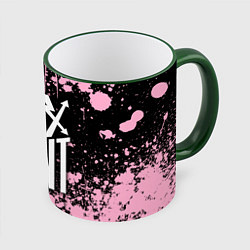 Кружка 3D Stray kids - pink maxident, цвет: 3D-зеленый кант