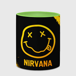 Кружка 3D Nirvana - gold gradient, цвет: 3D-белый + светло-зеленый — фото 2