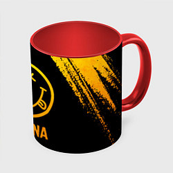 Кружка 3D Nirvana - gold gradient, цвет: 3D-белый + красный