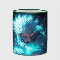 Кружка 3D Аура киллуа - hunter x hunter, цвет: 3D-зеленый кант — фото 2