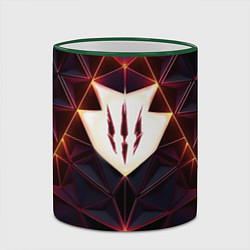 Кружка 3D The Witcher Logo Triangle, цвет: 3D-зеленый кант — фото 2