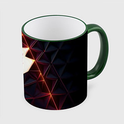 Кружка 3D The Witcher Logo Triangle, цвет: 3D-зеленый кант