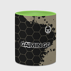 Кружка 3D Gaimin Gladiators форма, цвет: 3D-белый + светло-зеленый — фото 2
