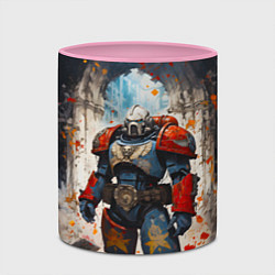 Кружка 3D Космодесант - Warhammer 40k, цвет: 3D-белый + розовый — фото 2