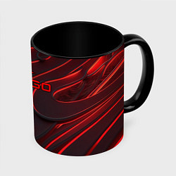 Кружка 3D CSGO red abstract, цвет: 3D-белый + черный