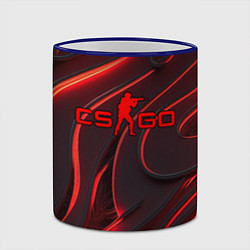 Кружка 3D CSGO red abstract, цвет: 3D-синий кант — фото 2