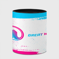 Кружка 3D Great Wall neon gradient style: надпись и символ, цвет: 3D-белый + черный — фото 2