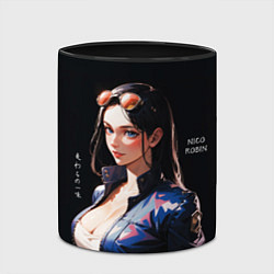Кружка 3D Нико Робин с очками - One Piece, цвет: 3D-белый + черный — фото 2