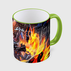 Кружка 3D Sodom Decision day, цвет: 3D-светло-зеленый кант
