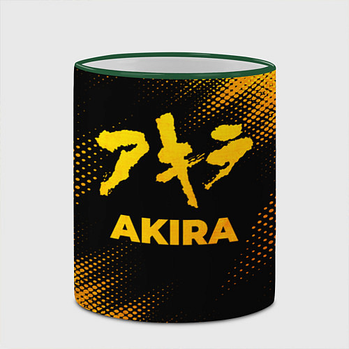 Кружка цветная Akira - gold gradient / 3D-Зеленый кант – фото 2