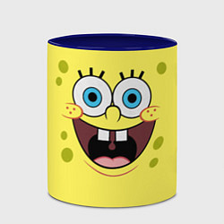 Кружка 3D Губка Спанч Боб, цвет: 3D-белый + синий — фото 2