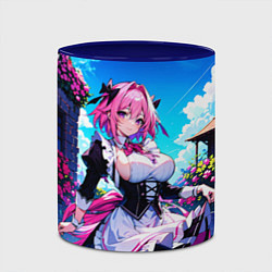 Кружка 3D Астольфо служанка - Fate grand order, цвет: 3D-белый + синий — фото 2