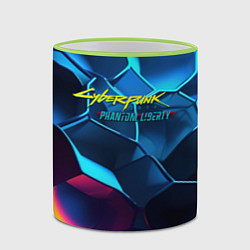 Кружка 3D Cyberpunk 2077 neon style, цвет: 3D-светло-зеленый кант — фото 2