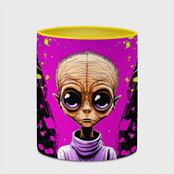 Кружка 3D Alien - comics art style, цвет: 3D-белый + желтый — фото 2